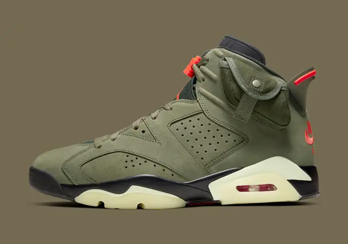 Travis Scott X Air Jordan 6 ' Medium Olive ' (2019)