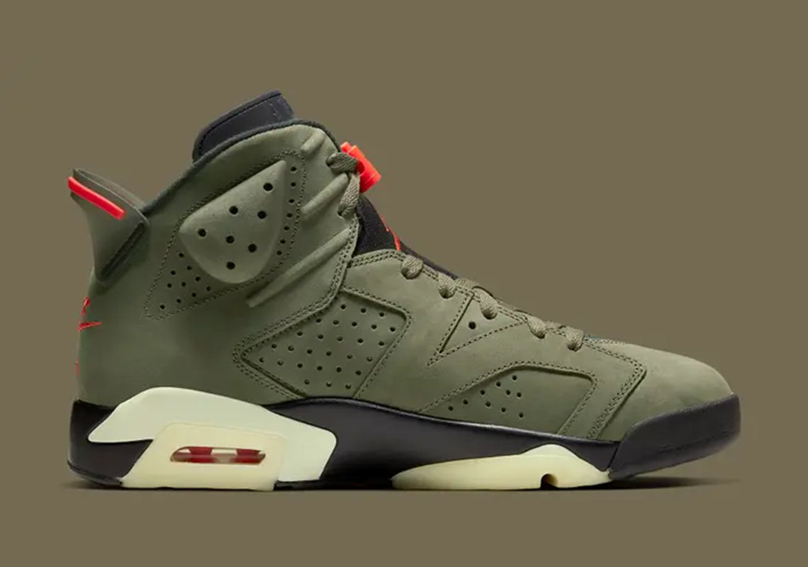 Travis Scott X Air Jordan 6 ' Medium Olive ' (2019)