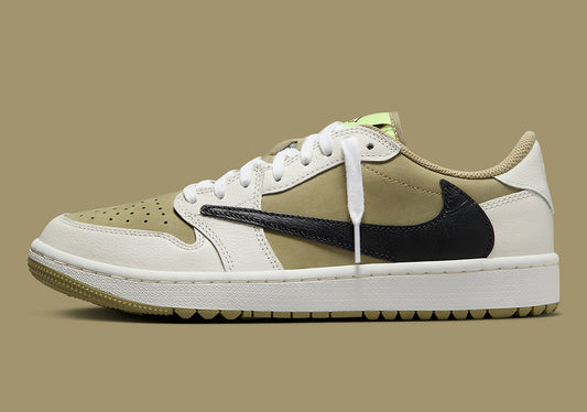 Travis Scott  X Air Jordan 1 Low Golf ' Neutral Olive ' (2023)