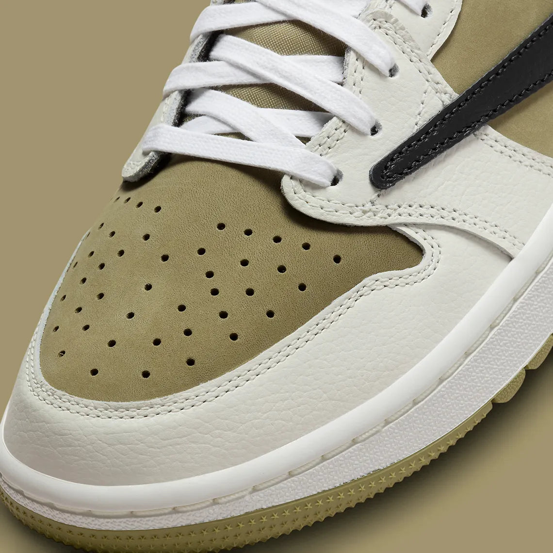 Travis Scott  X Air Jordan 1 Low Golf ' Neutral Olive ' (2023)