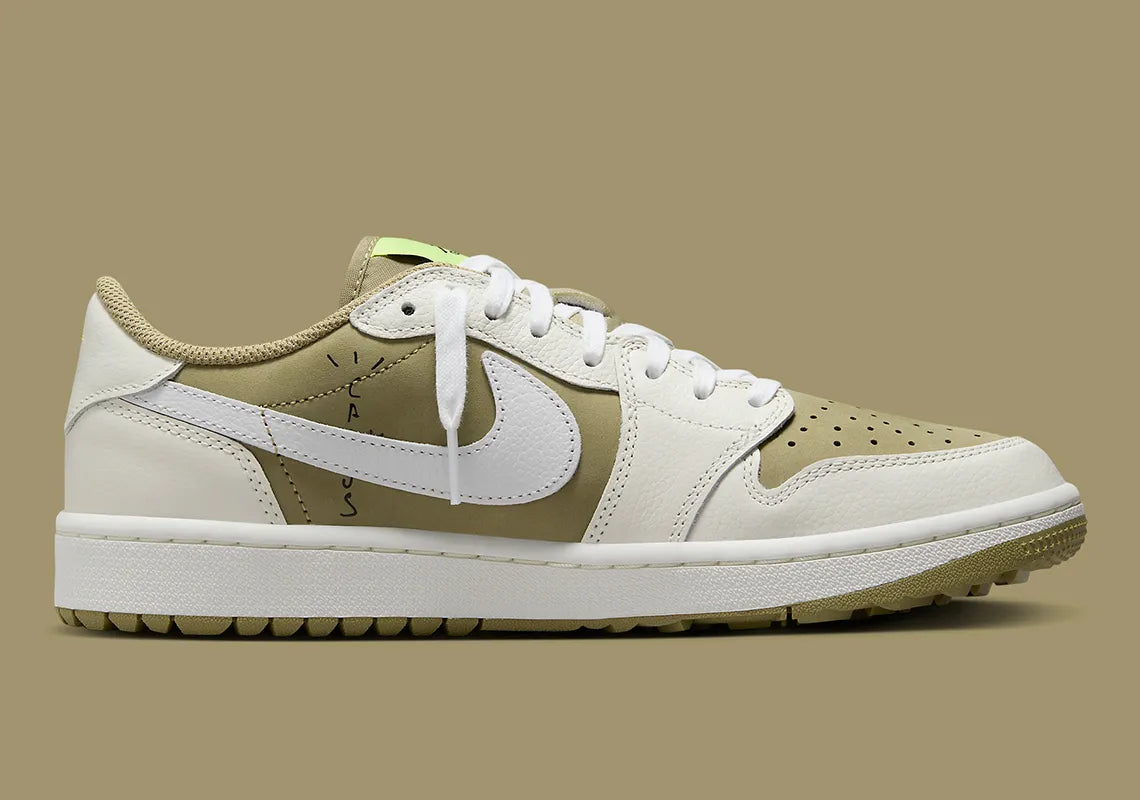 Travis Scott  X Air Jordan 1 Low Golf ' Neutral Olive ' (2023)