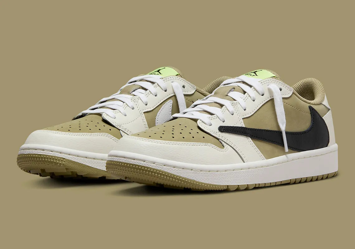 Travis Scott  X Air Jordan 1 Low Golf ' Neutral Olive ' (2023)